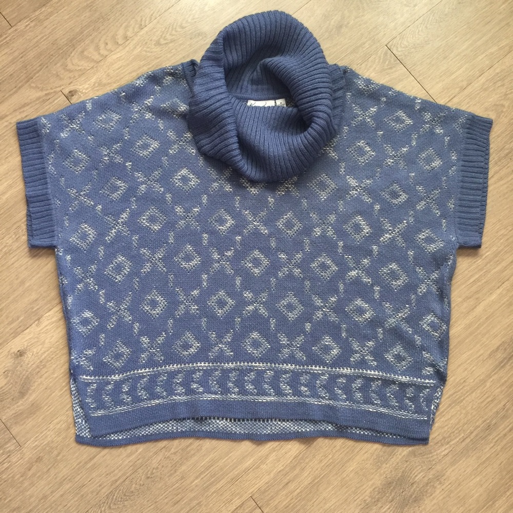 Kim Rogers oversized cowl neck raglan cap sleeve M